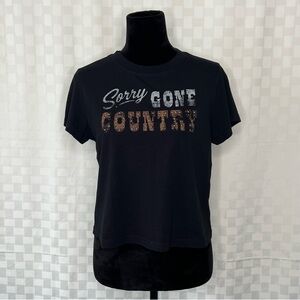 Idyllwind SORRY GONE COUNTRY SHORT SLEEVE CROPPED GRAPHIC TEE